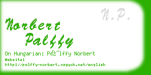 norbert palffy business card